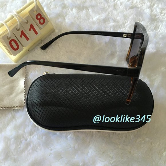 Leopard Print Frame Sunnies.Purple Lens Sunglasses - Picture 2 of 4